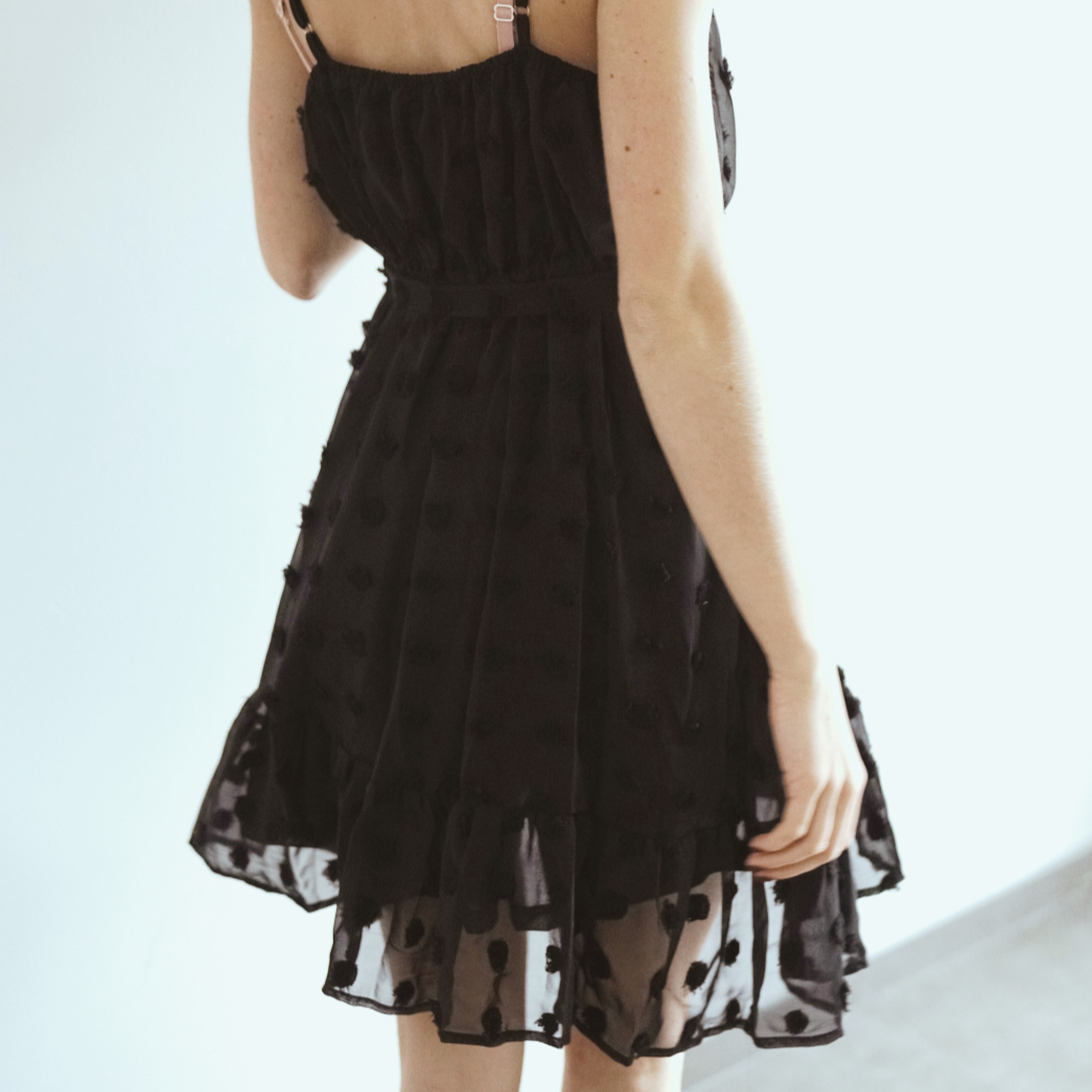 Black dot dress