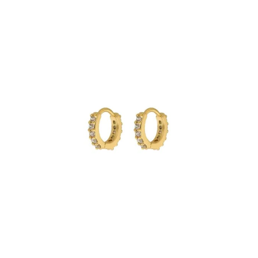 earrings set of circles gold copper