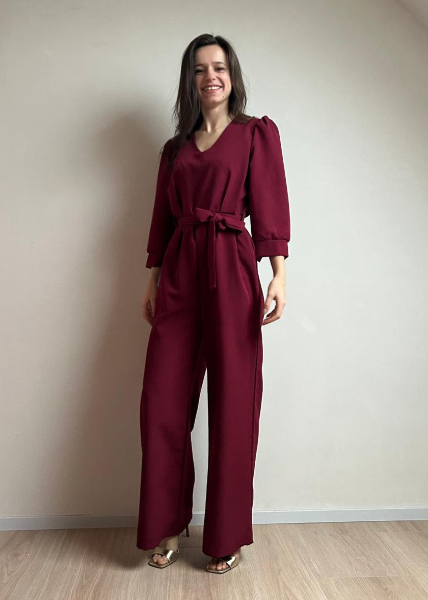 Stijlvolle Jumpsuit, burgundy