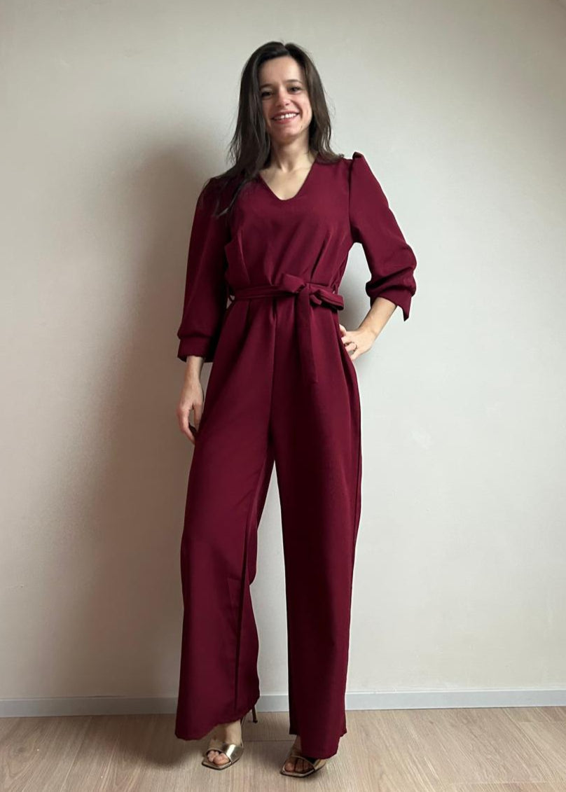 Stijlvolle Jumpsuit, burgundy