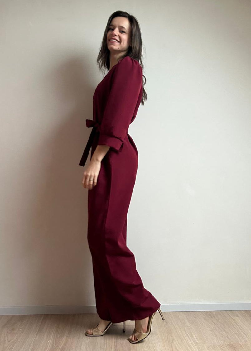 Stijlvolle Jumpsuit, burgundy