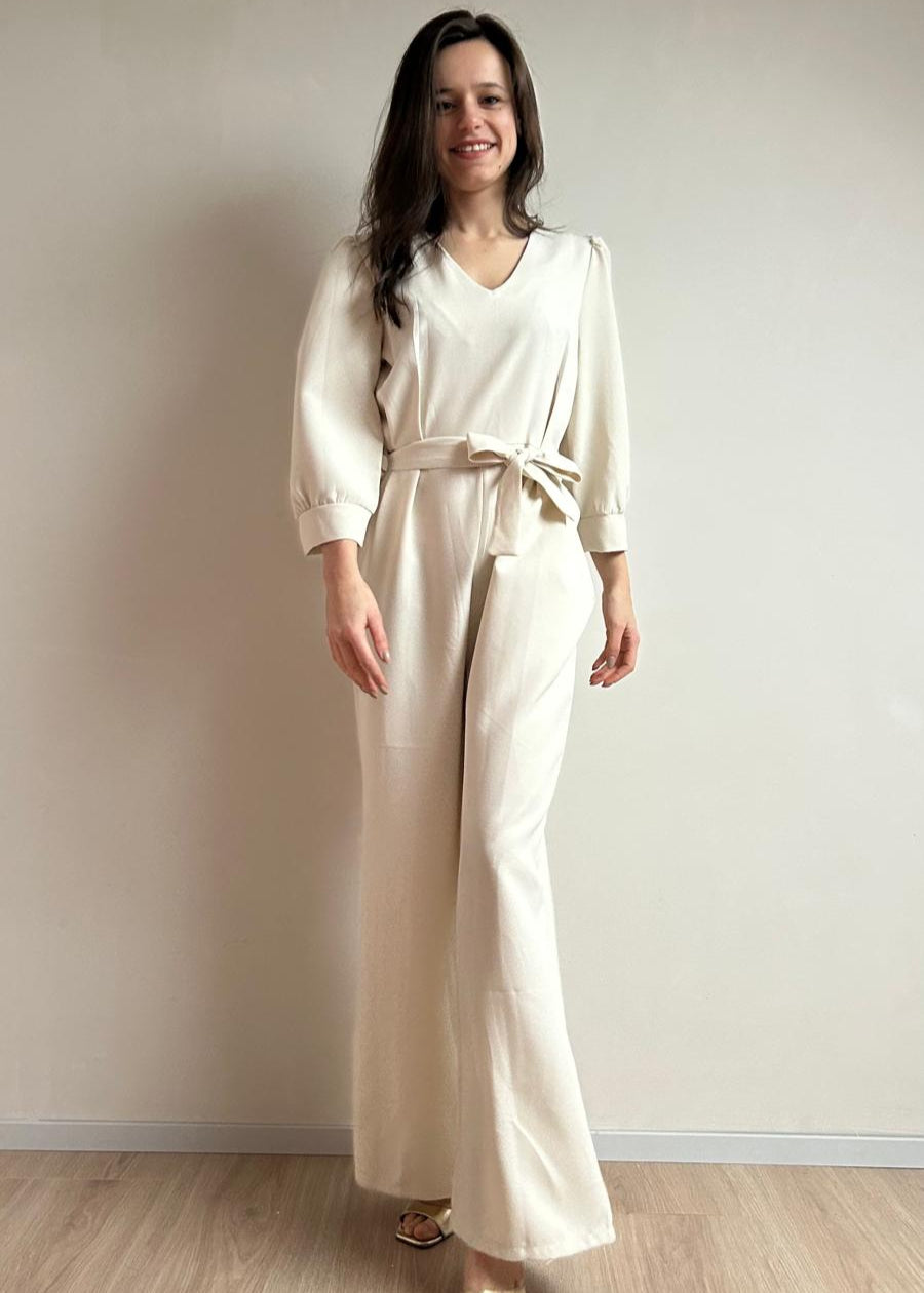 Stijlvolle jumpsuit, beige