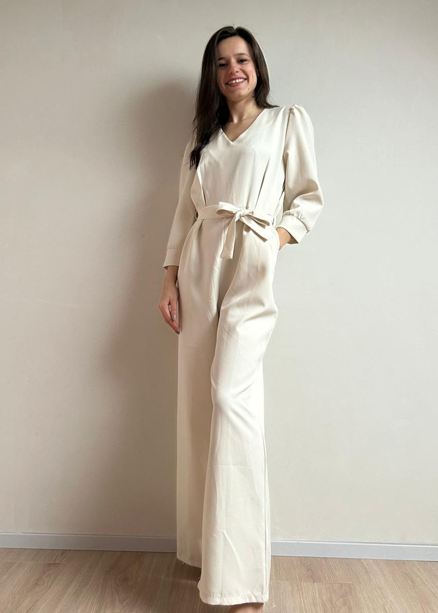 Stijlvolle jumpsuit, beige