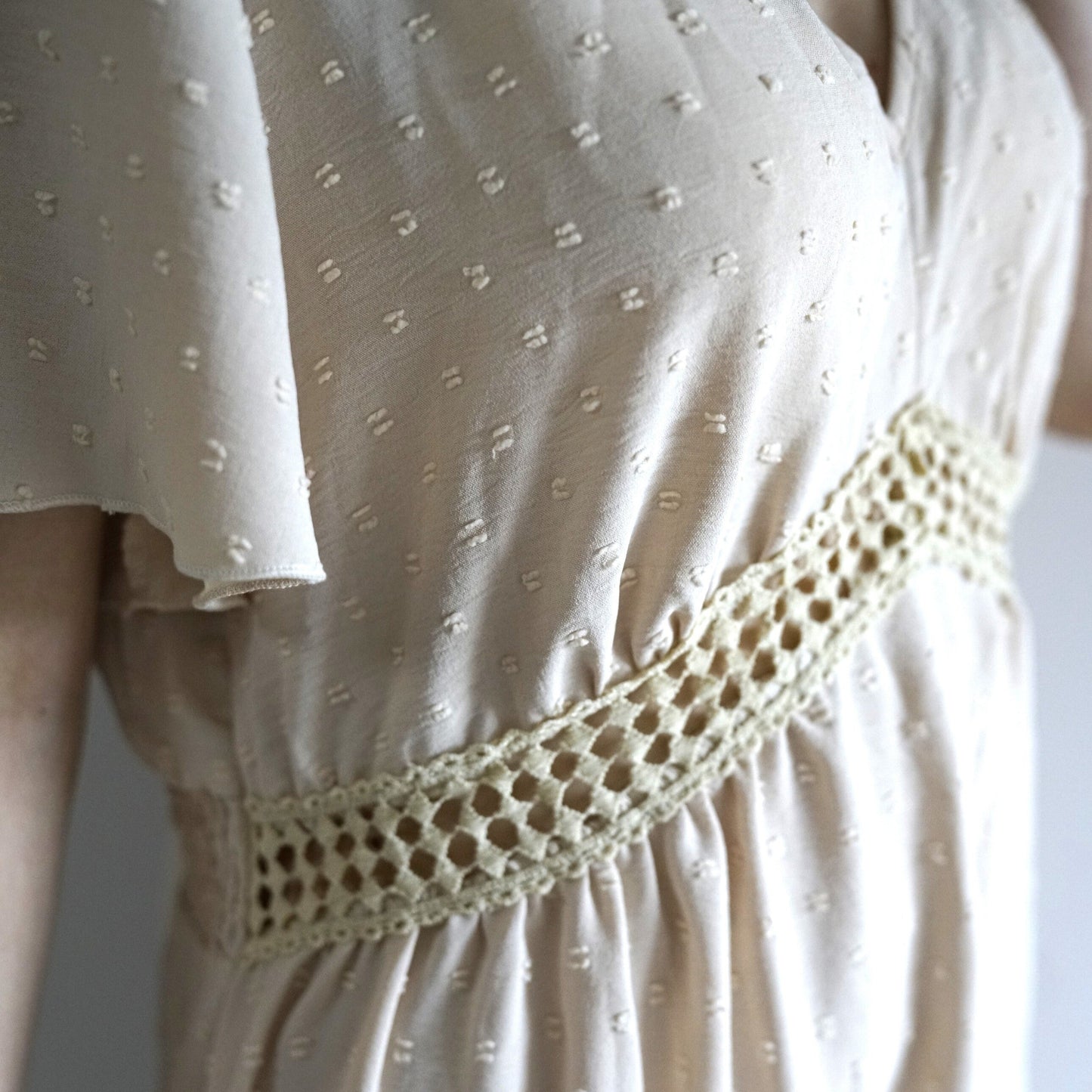 Beige boho dress