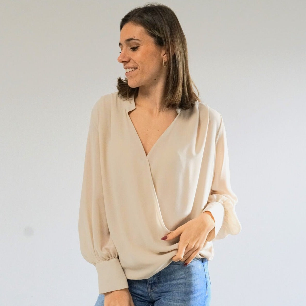 Blouse Lilou, Beige