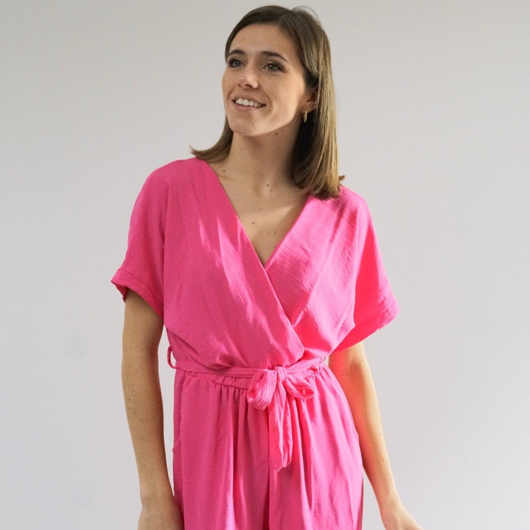 Jumpsuit, Amber roze